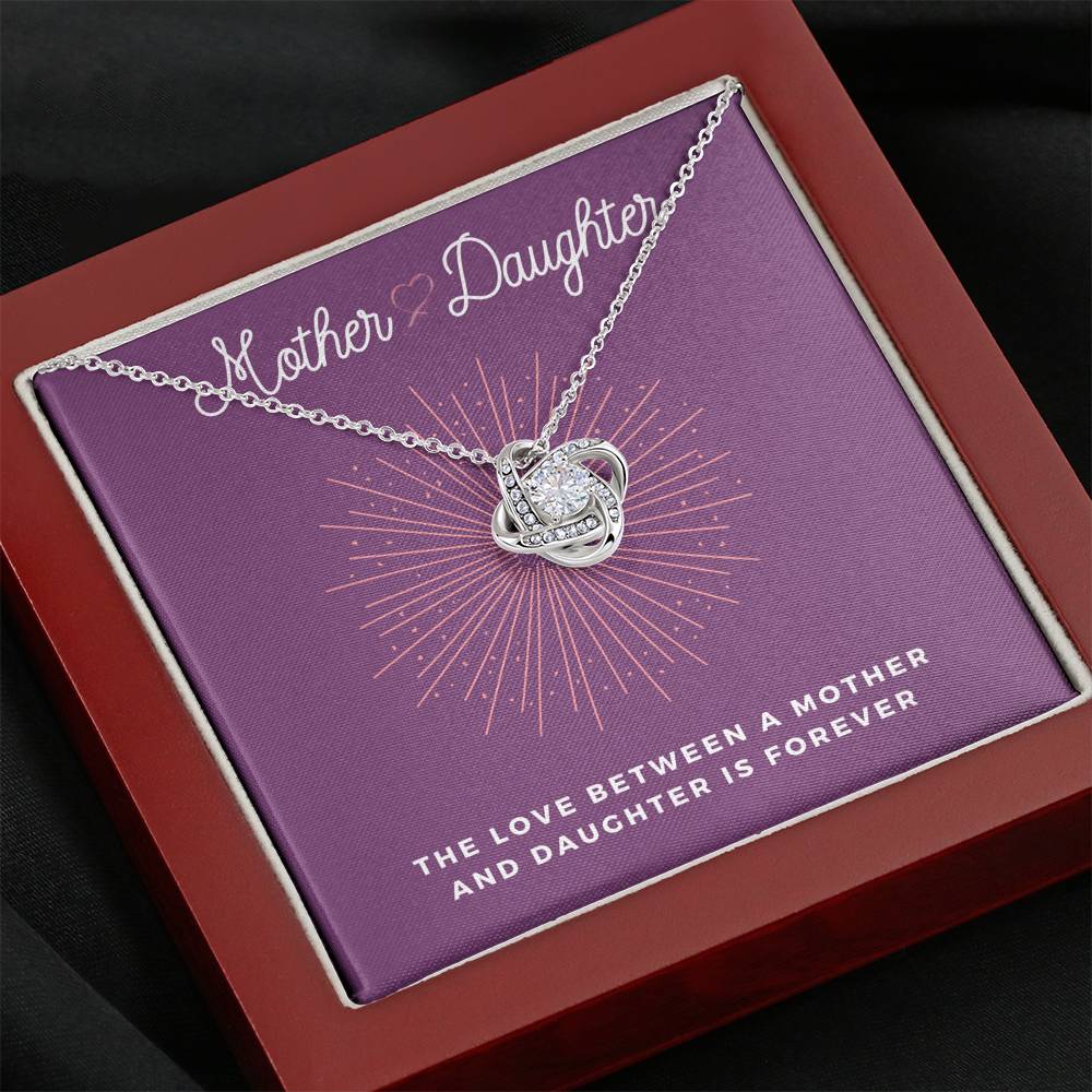 Mother's Day Gift For Mother Love Knot Daughter Pendent Gift On Daughter's Day Birthday Gift From Mom