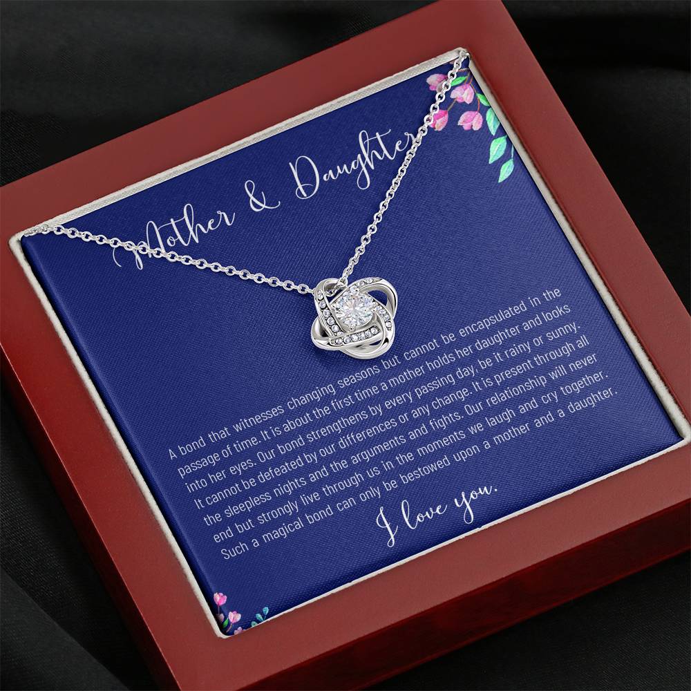Personalized Necklace For Mother Daughter Love Bond Pendent Gift With The Message Card On Birthday Daughter's Day Mother's Day Gift