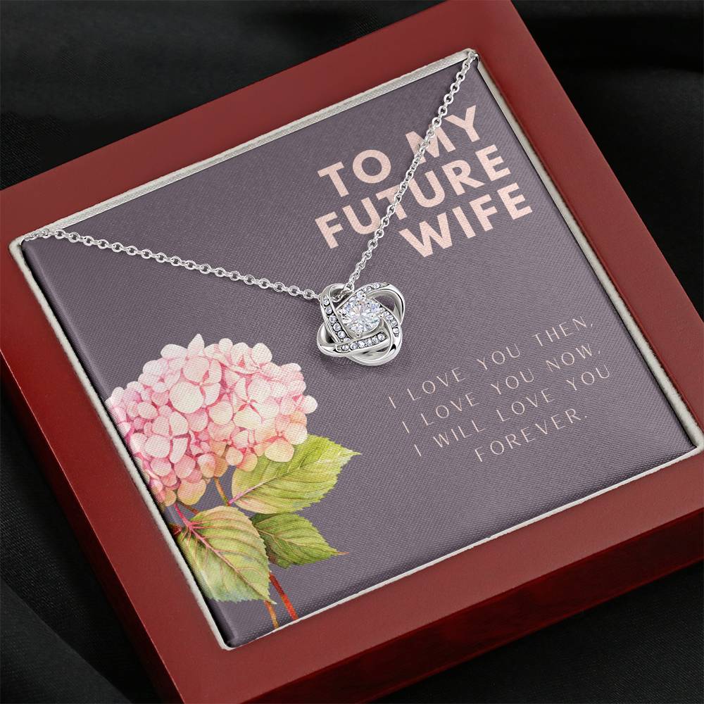 Necklace Gift For Women On Valentine's Day Birthday Engagement Pendent Gift To My Future Wife With The Message Card