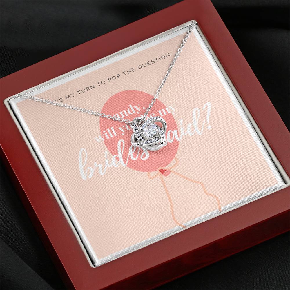 Tie the Knot Jewelry, Bridesmaid Gift Box Proposal, Gift for Bridesmaids, Engagement Gift, Personalized Initial Bridesmaid Gift, Gift for Bridesmaids, Enagement Gift,