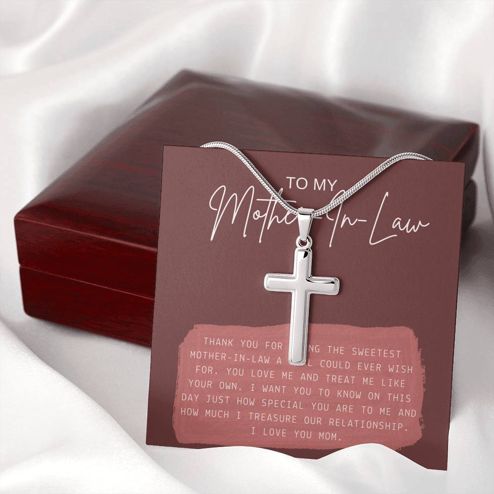 Mother's Day Necklace Gift For Groom's Mom Bride's mom Pendent Gift With The Message Card To My Mother In Law On Birthday
