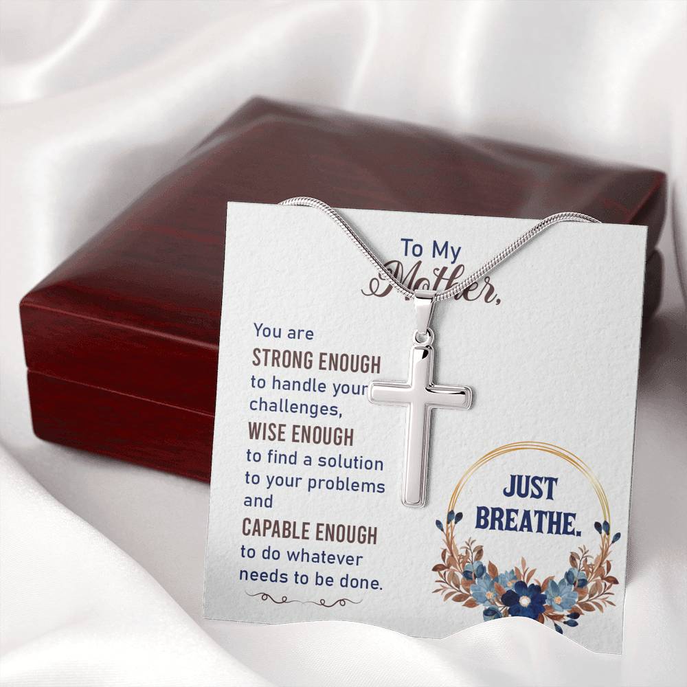 To My Mother, Cross Necklace, Faith Necklace