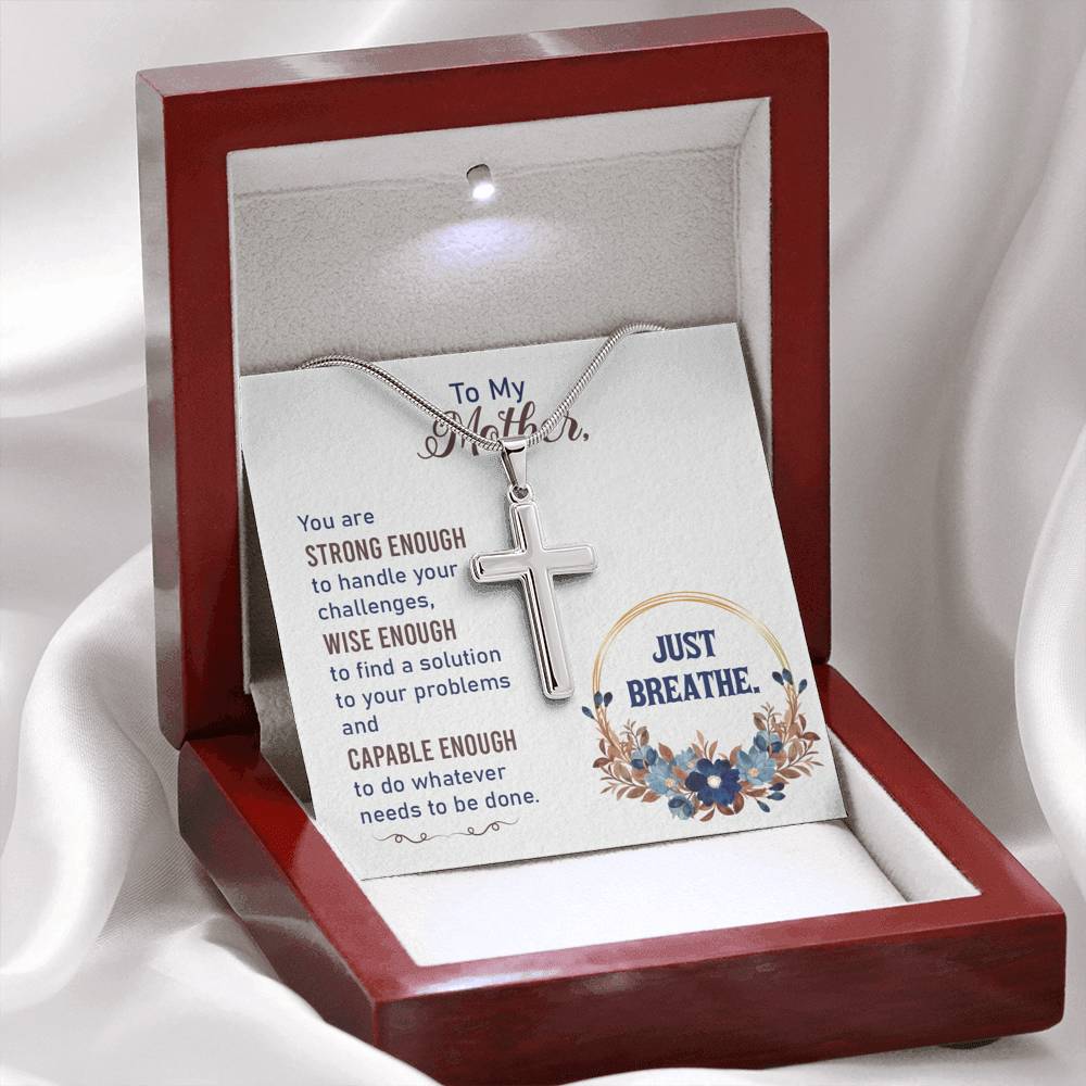 To My Mother, Cross Necklace, Faith Necklace