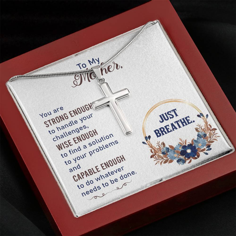 To My Mother, Cross Necklace, Faith Necklace