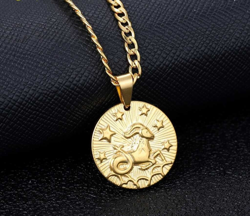 12 Zodiac Sign Constellations Necklaces For Women Fashion Gold Stainless Steel Jewelry Birthday Gifts Customized Necklaces