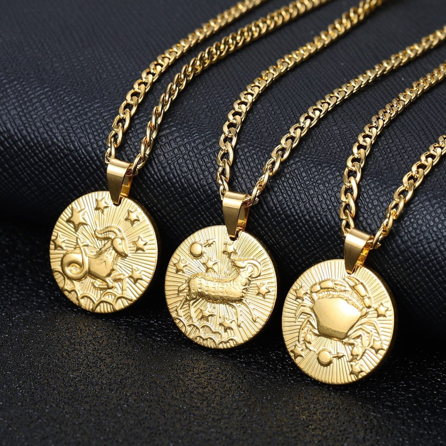 12 Zodiac Sign Constellations Necklaces For Women Fashion Gold Stainless Steel Jewelry Birthday Gifts Customized Necklaces