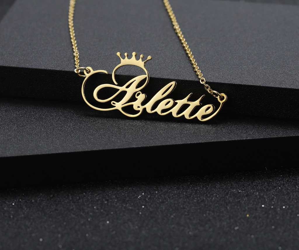 Customized Stainless Steel Name Necklaces Personalized Gold Silver Necklace Letter Choker Necklace Pendant Jewelry Customized Necklaces