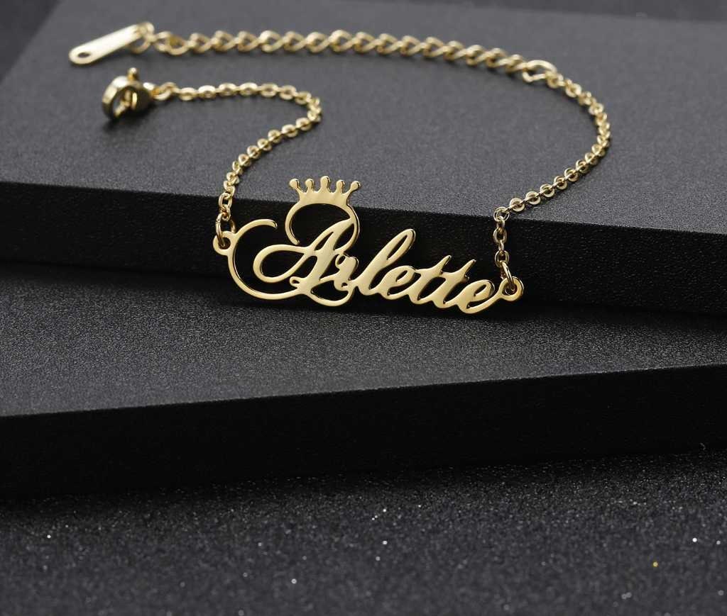 Customized Stainless Steel Name Necklaces Personalized Gold Silver Necklace Letter Choker Necklace Pendant Jewelry Customized Necklaces