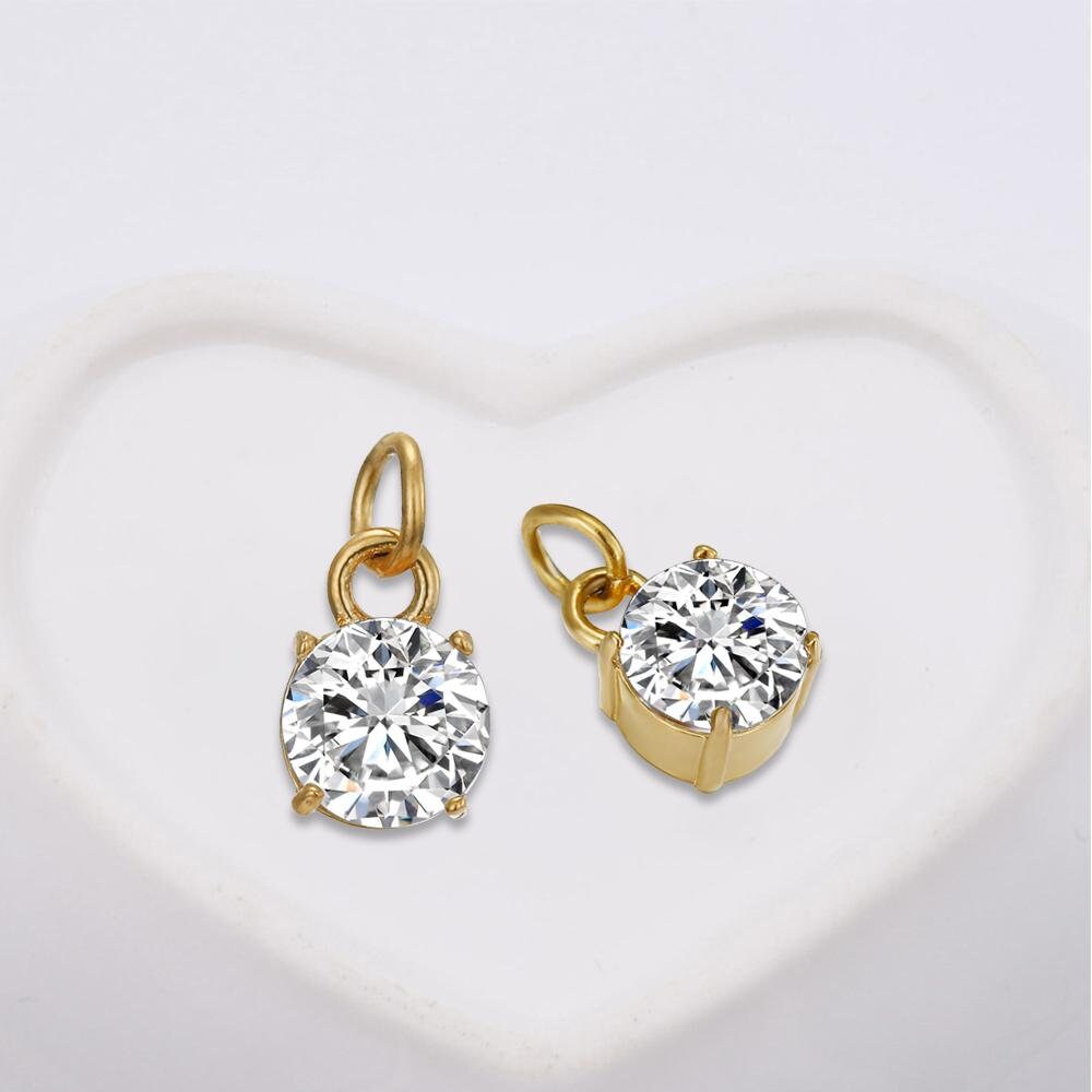 Heart Pendant, Zircon Charm, Charms for Women, Women Necklace, Gold Necklace, Silver Necklace, Fashion Jewelry, Jewelry for Women, Girl