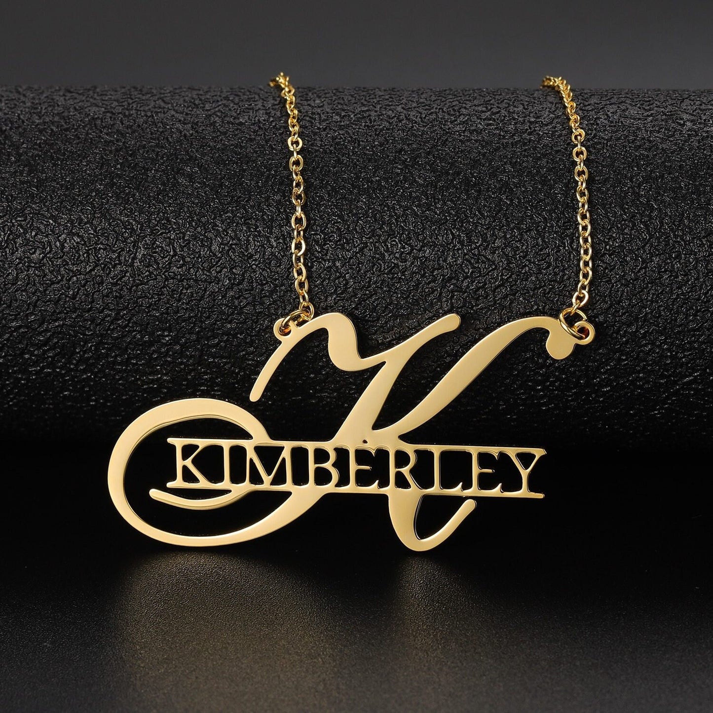 Unique Style Personalized Name Necklaces Pendants Customized Jewelry Big First Letters Nameplate Choker Necklace For Women Gifts Customized