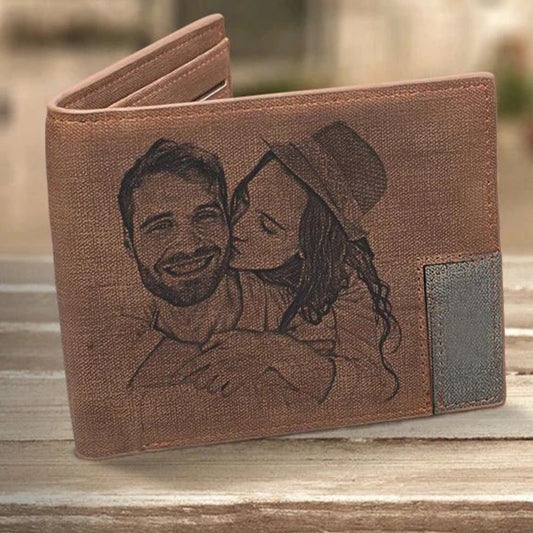 Anniversary Gift For Him Custom Leather Wallet Personalized Wallet Engraved Wallet Gift For Boyfriend Mens Wallet Dad Birthday Gift