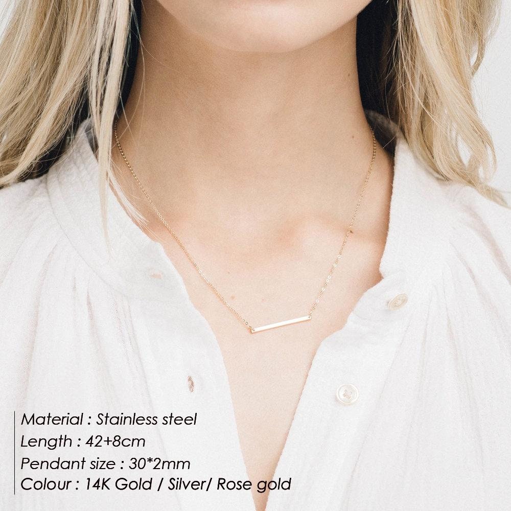 Initial Pendant, Bar Pendant, Necklace For Women, Women Necklace, Trendy Jewelry, Women Jewelry, Gold Necklace, Silver Necklace, Jewelry