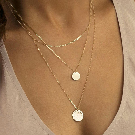 3pcs Necklace, Separated Necklace, Layered Necklace, Necklace for Women, Gold Necklace, Silver Necklace, Pendant Necklace, Chain Choker,