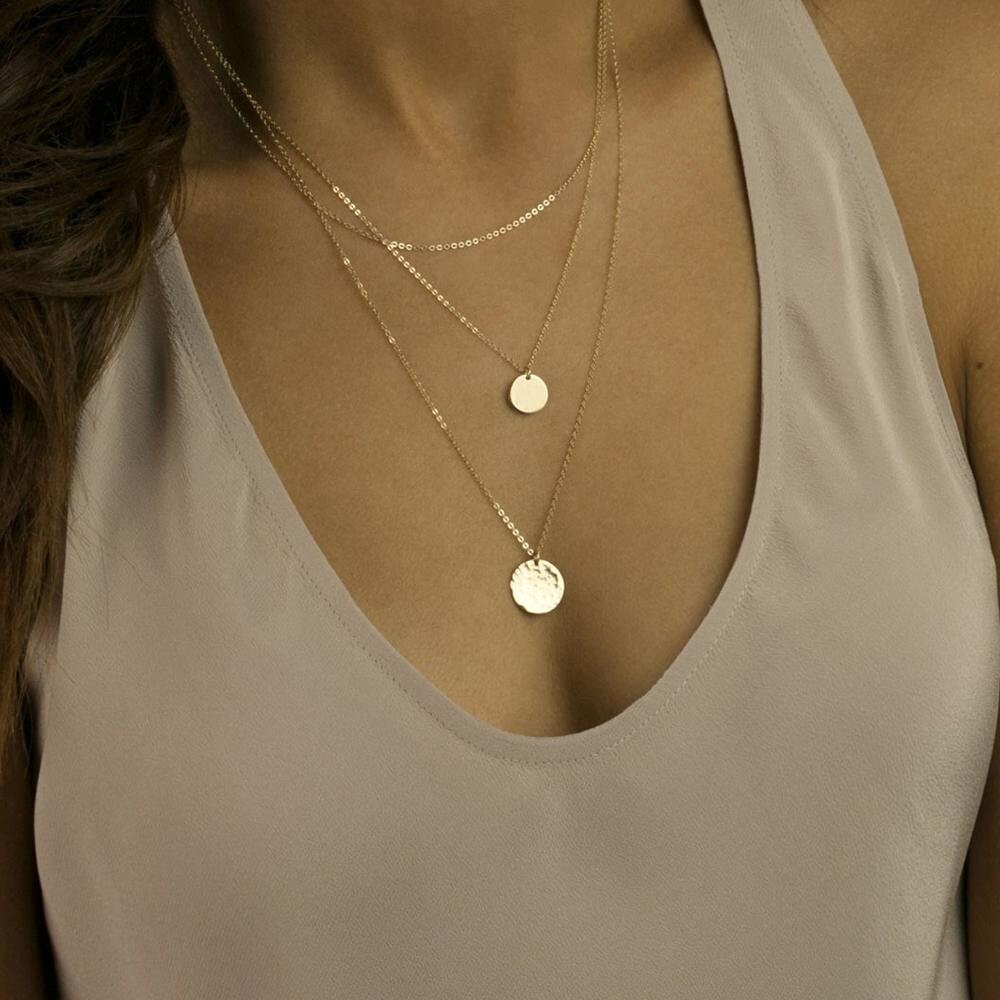 3pcs Necklace, Separated Necklace, Layered Necklace, Necklace for Women, Gold Necklace, Silver Necklace, Pendant Necklace, Chain Choker,