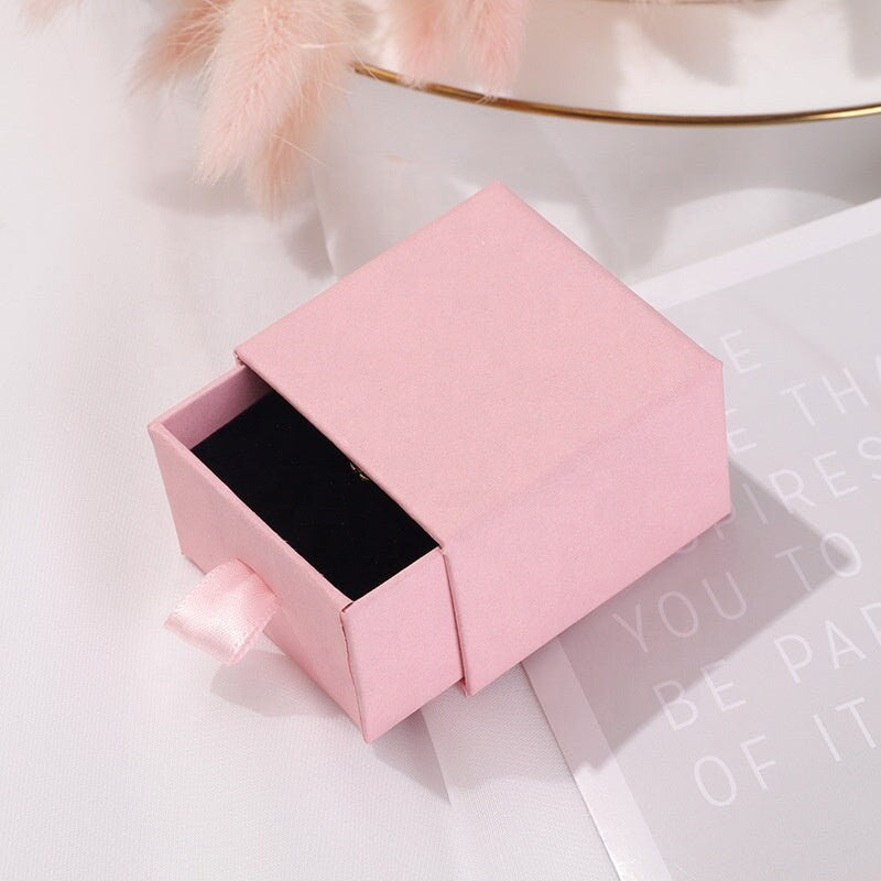 10Pcs Custom Logo Box Packaging Pink Jewelry Drawer Box Packaging Gift Paper Boxes Custom Packaging Branding Packing Cardboard Box Necklace