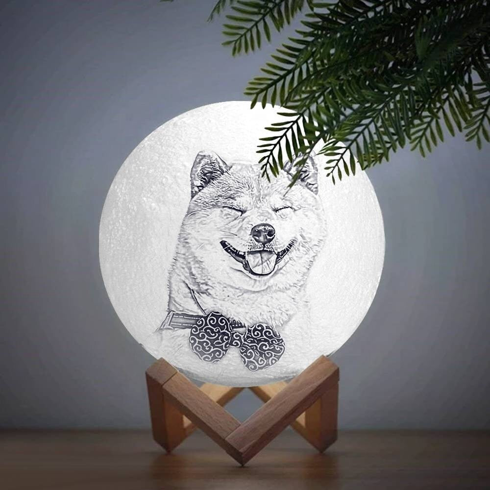 18cm Led Lamp Warm Cool White RGB 16 Colors 3D Printing Moon Light Lamp With Stand Home Decor Unique Gift Valentines Day Gift