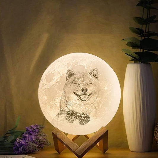 18cm Led Lamp Warm Cool White RGB 16 Colors 3D Printing Moon Light Lamp With Stand Home Decor Unique Gift Valentines Day Gift