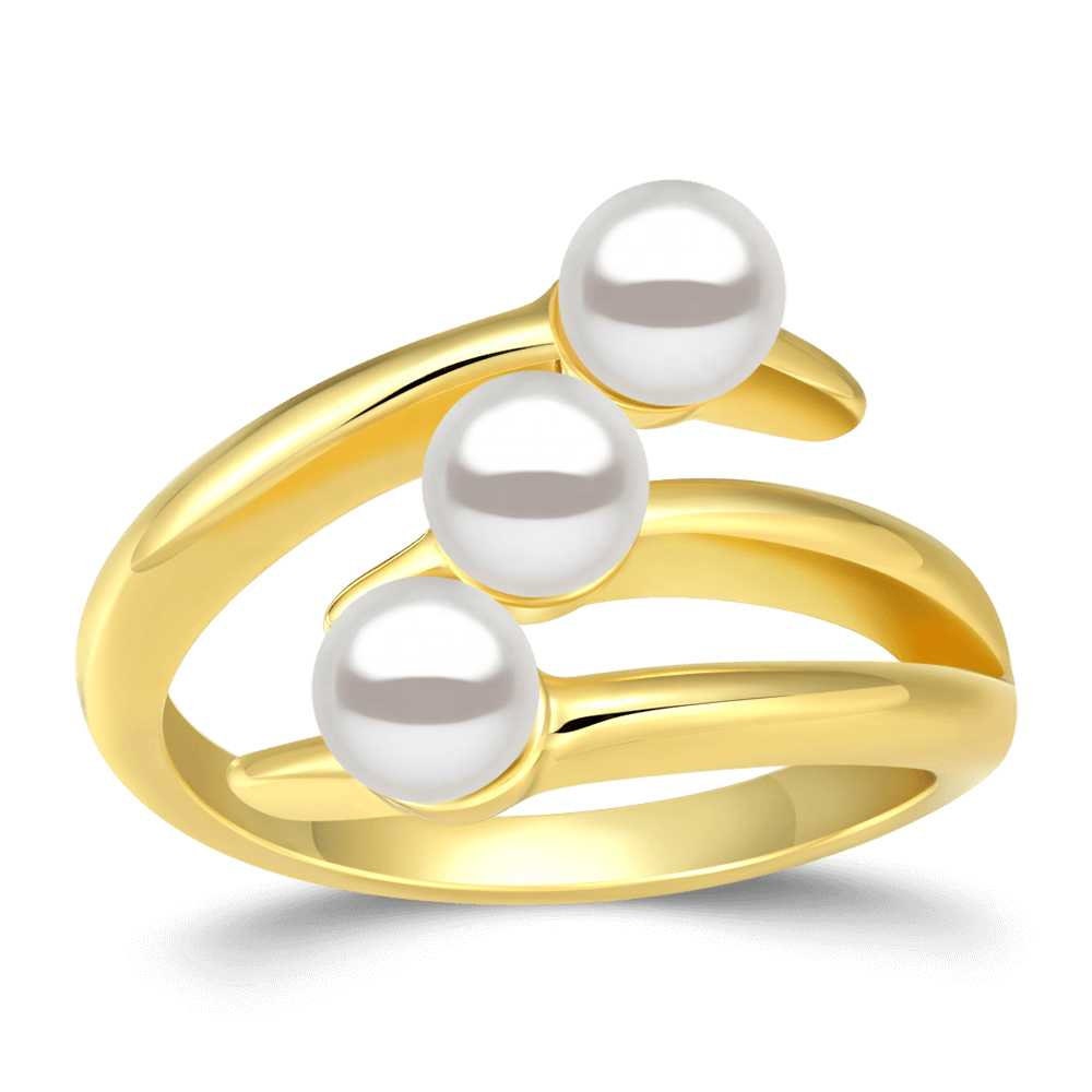 14K Gold Filled Bague Pearl Line Design Ring Pearl Rings Jewelry Women Wedding Anniversary Gift Bridesmaid Gift For Her