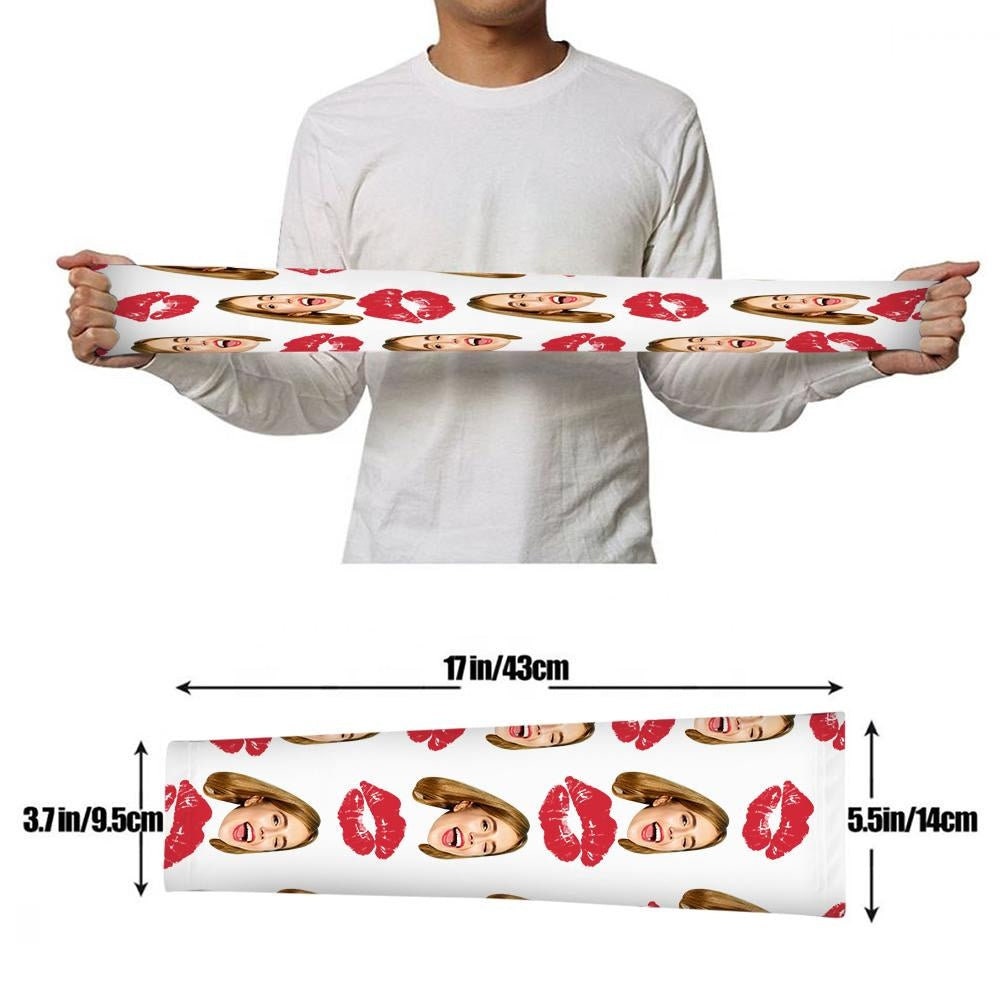 Personalized Photo Anti Sun Sleeve Hand Cover Cycling Arm Sleeves Custom Logo Printed Uv Protection Arm Sleeve Fashion UV Sun Protection