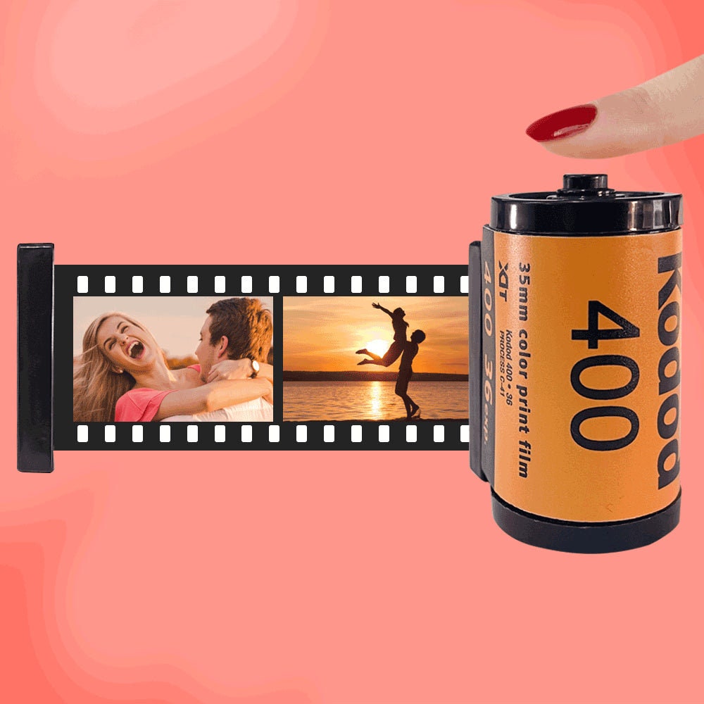 Custom Photo QR Code Audio Film Strip Personalized Film Photos Album Gift Custom Film Photo Roll With 5-15 Photos Valentine Gift Camera Roll