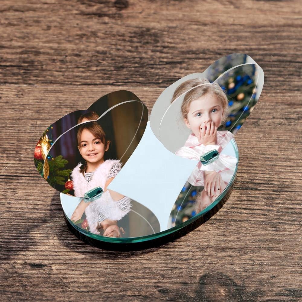 Personalized Photo Transparent Frame Heart Shaped Gift Crystal Crafts Wedding Gift Custom Picture Heart Transparent Frame Crystal Heart