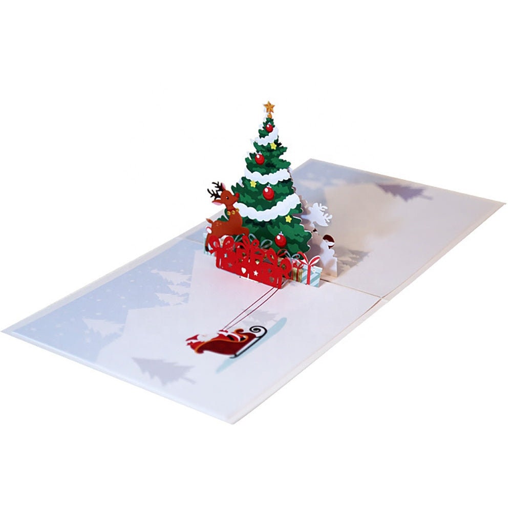Greeting Card 3D Christmas Gift Greeting Cards Tree Merry Christmas Card Gift For Him Funny Pop Up Christmas Tree Card For Her