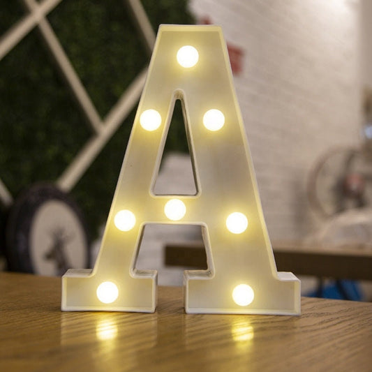 Alphabet Letter LED lights Romantic Gift Happy Birthday Letter Lights Led Light Up 26 Letters Alphabet Marque Decoration Light For Wedding