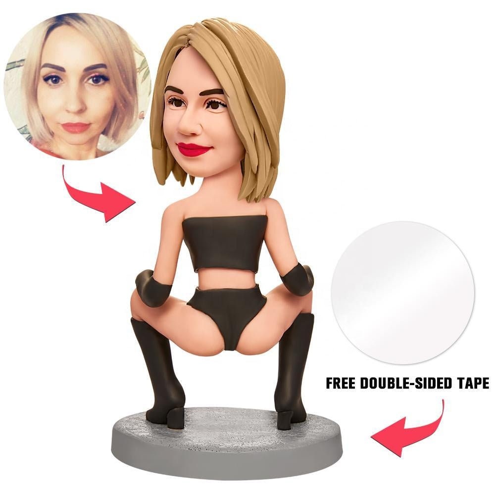 Personalized Photo Bubblehead Gift For Valentine Day Bobblehead Polymer Clay Doll Figurines Bobblehead With Engraved Text