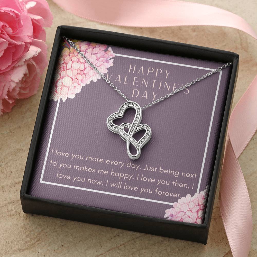 Valentine's Day Necklace Gift To My Valentine On Birthday Graduation Pendent Gift From Husband Boyfriend With The Message Card