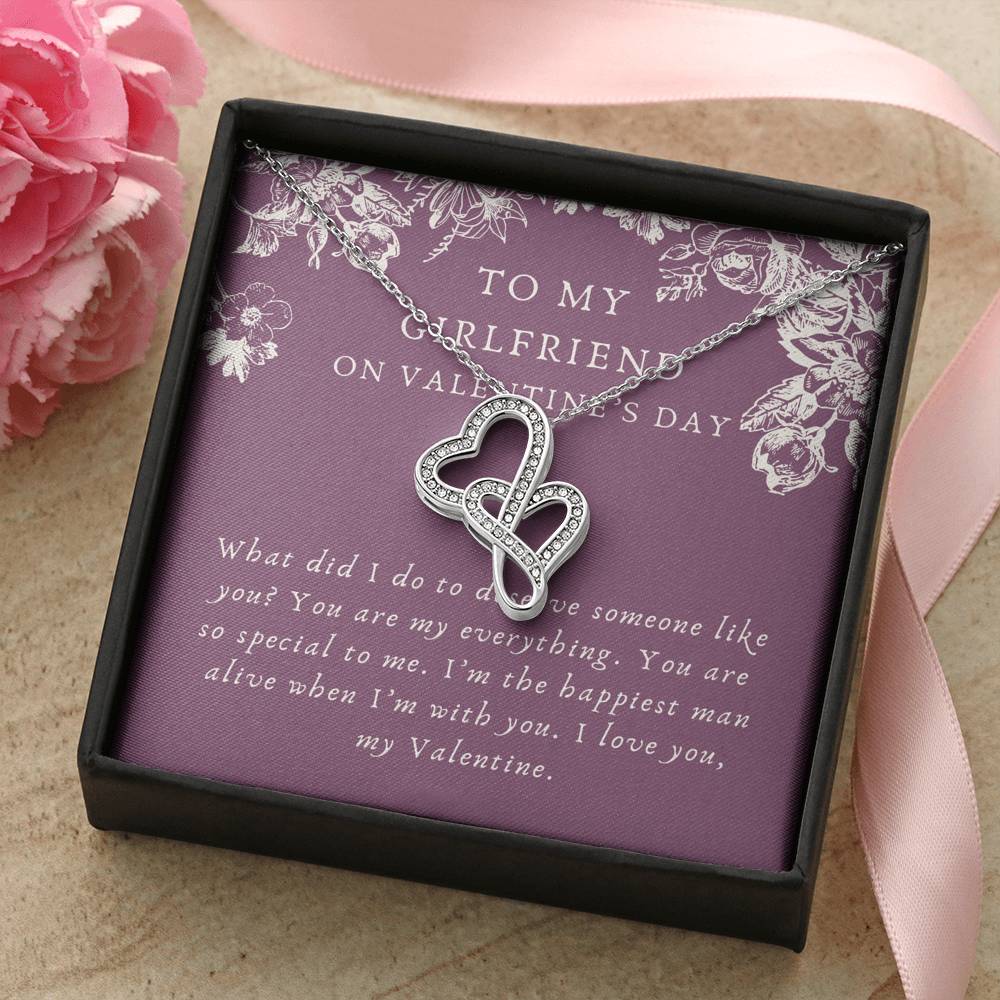 Double Hearts Necklace My Gift For My Girlfriend This Valentines Valentine Gifts For Her Soulmate Love Hearts