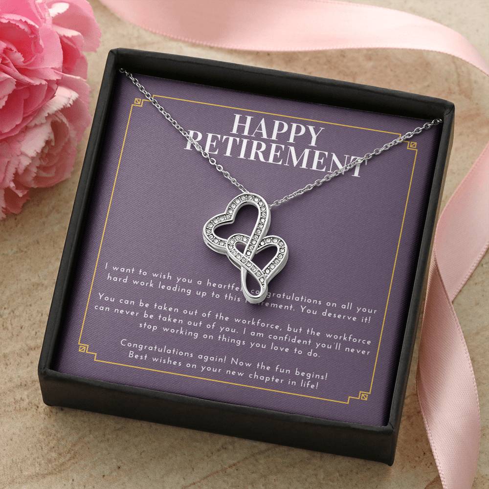 Personalized Retirement Gift For Colleagues Coworkers Boss Retirement Party Heart Necklace Gift