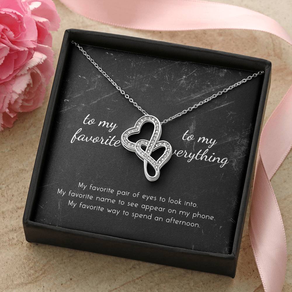 Mother Daughter Love Pendent Gift For Mom Double Heart Forever Love Bond Necklace Gift On Mother's Day