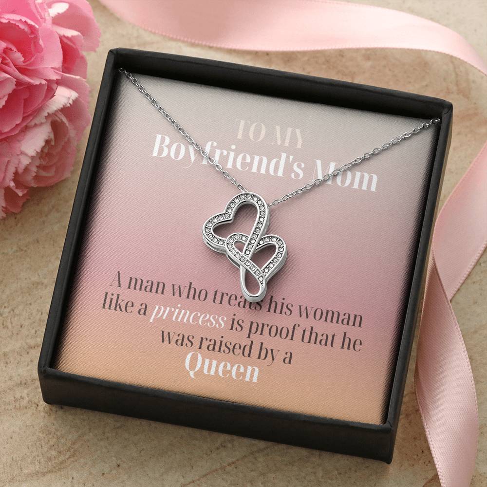 Mother's Day Personalized Heart Necklace Gift To My Boyfriend's Mom
