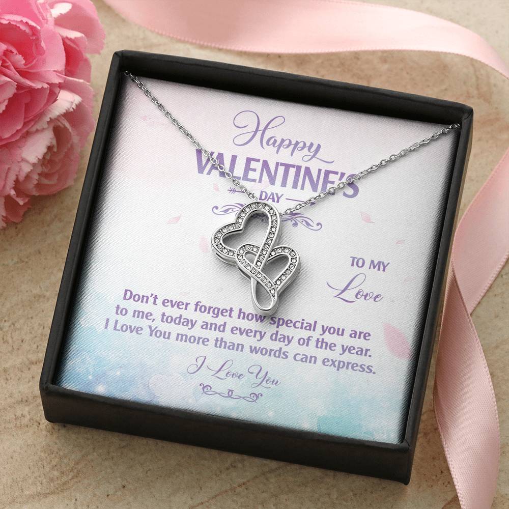 Valentines Heart Necklace Gift To My Wife On This Valentines Day
