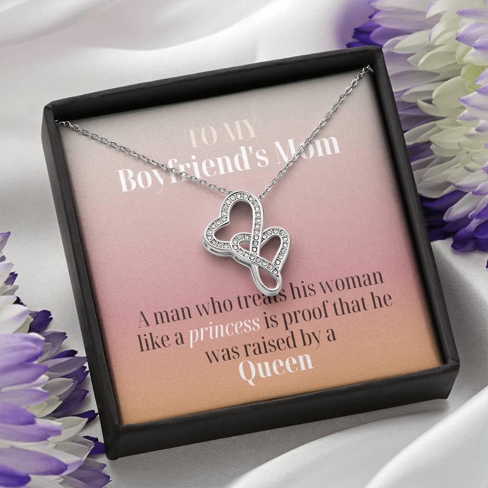 Mother's Day Personalized Heart Necklace Gift To My Boyfriend's Mom