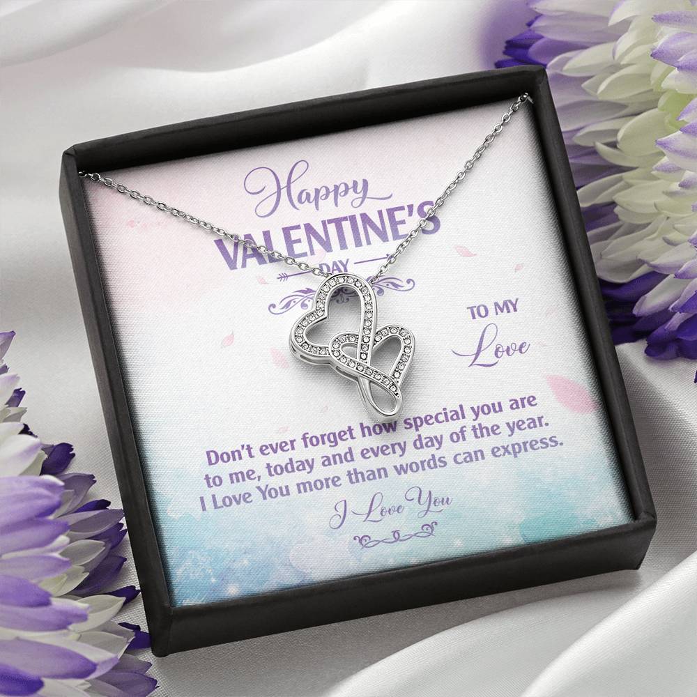 Valentines Heart Necklace Gift To My Wife On This Valentines Day