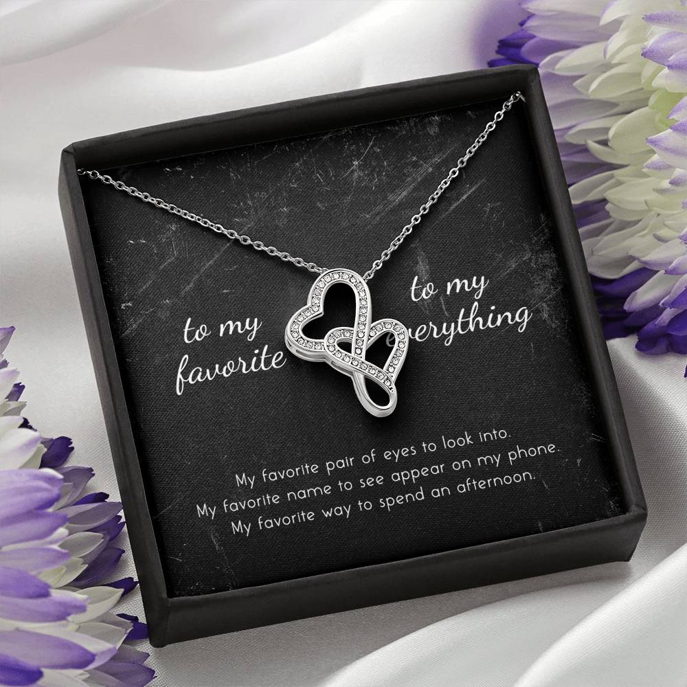 Mother Daughter Love Pendent Gift For Mom Double Heart Forever Love Bond Necklace Gift On Mother's Day