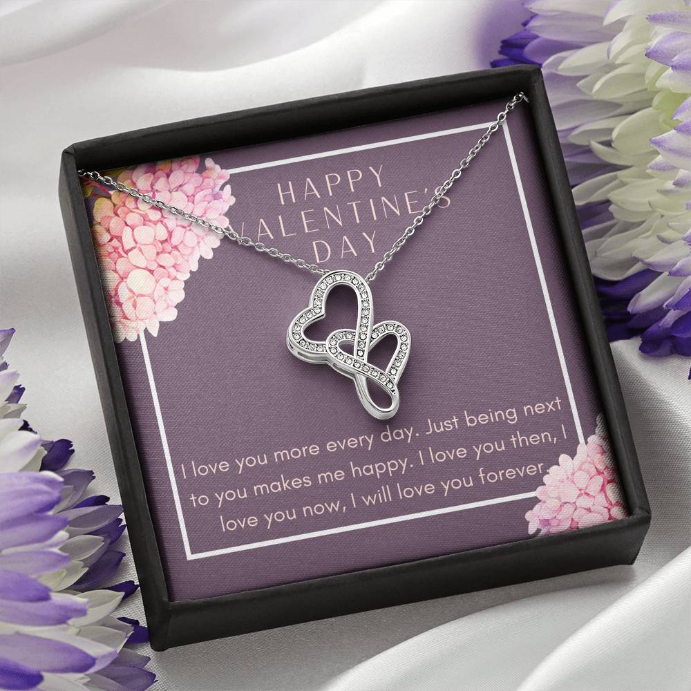 Valentine's Day Necklace Gift To My Valentine On Birthday Graduation Pendent Gift From Husband Boyfriend With The Message Card