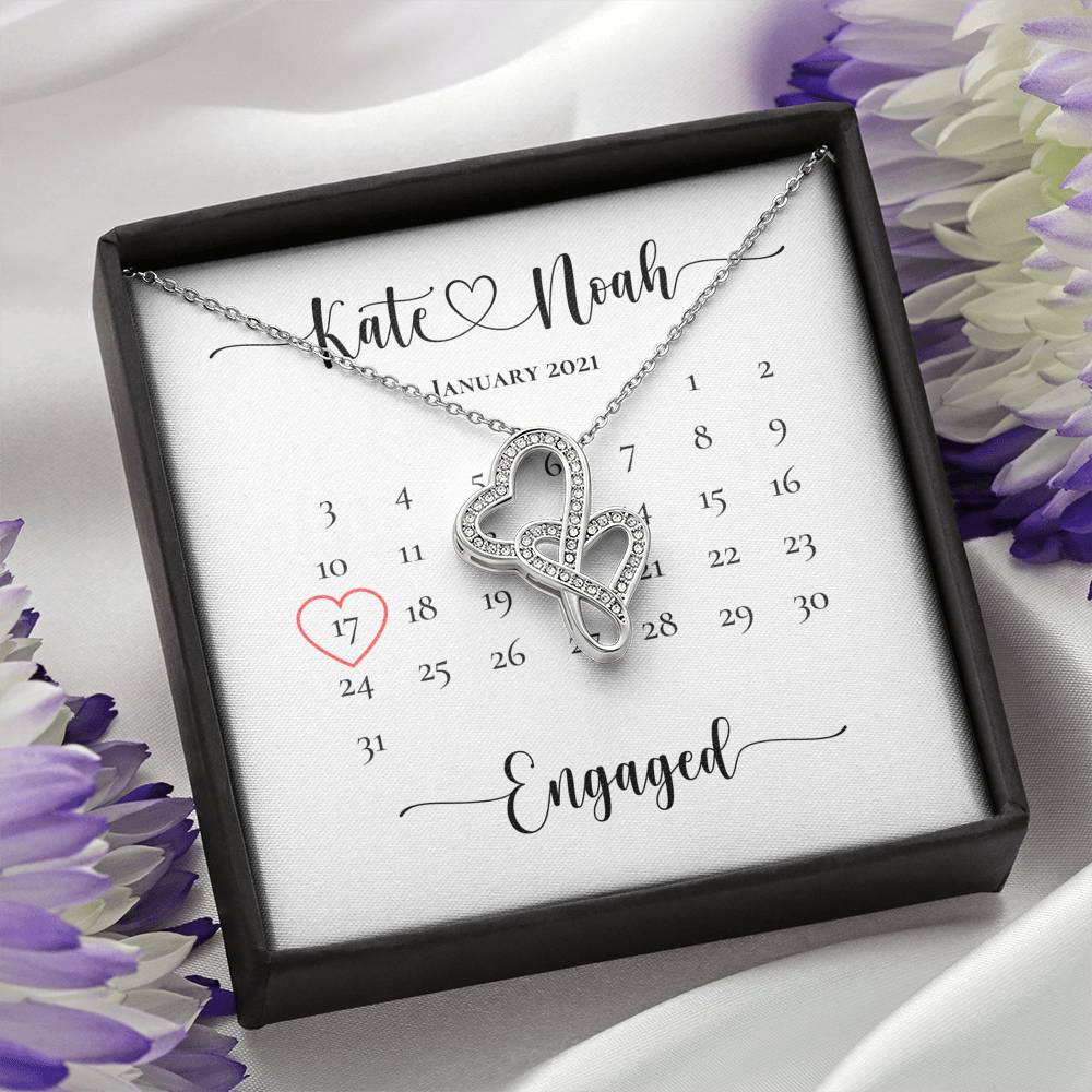 Engagement Gift To My Fiancée Heart Strong Bond Pendent On Engagement Ceremony
