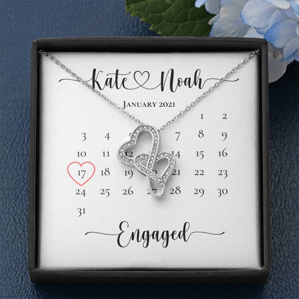 Engagement Gift To My Fiancée Heart Strong Bond Pendent On Engagement Ceremony