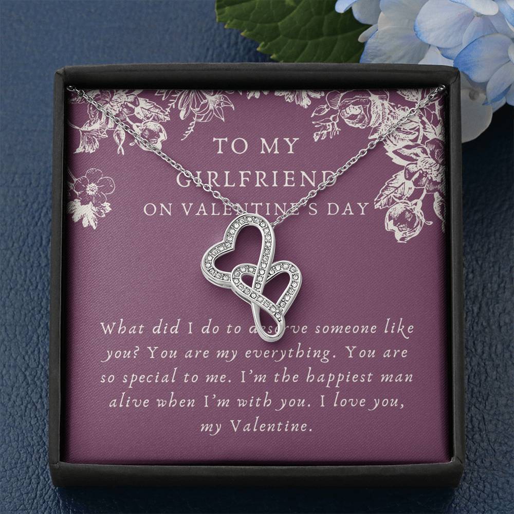 Double Hearts Necklace My Gift For My Girlfriend This Valentines Valentine Gifts For Her Soulmate Love Hearts