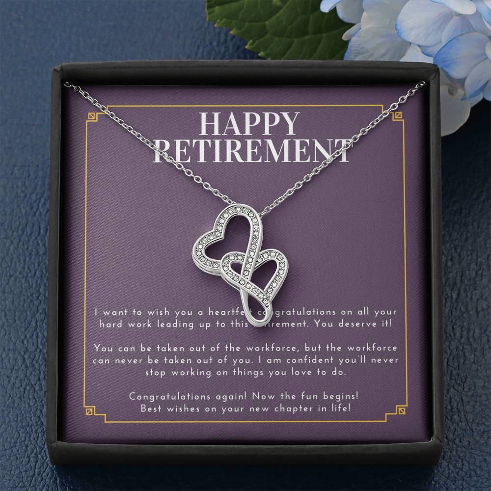 Personalized Retirement Gift For Colleagues Coworkers Boss Retirement Party Heart Necklace Gift