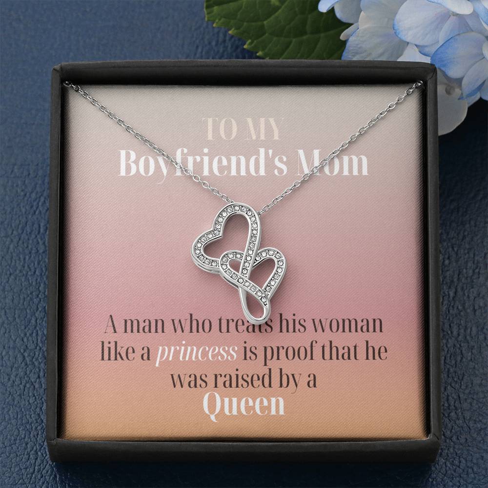 Mother's Day Personalized Heart Necklace Gift To My Boyfriend's Mom