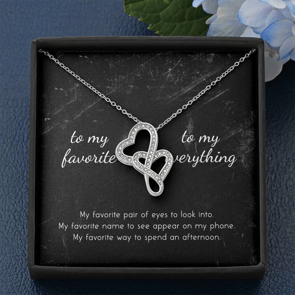 Mother Daughter Love Pendent Gift For Mom Double Heart Forever Love Bond Necklace Gift On Mother's Day