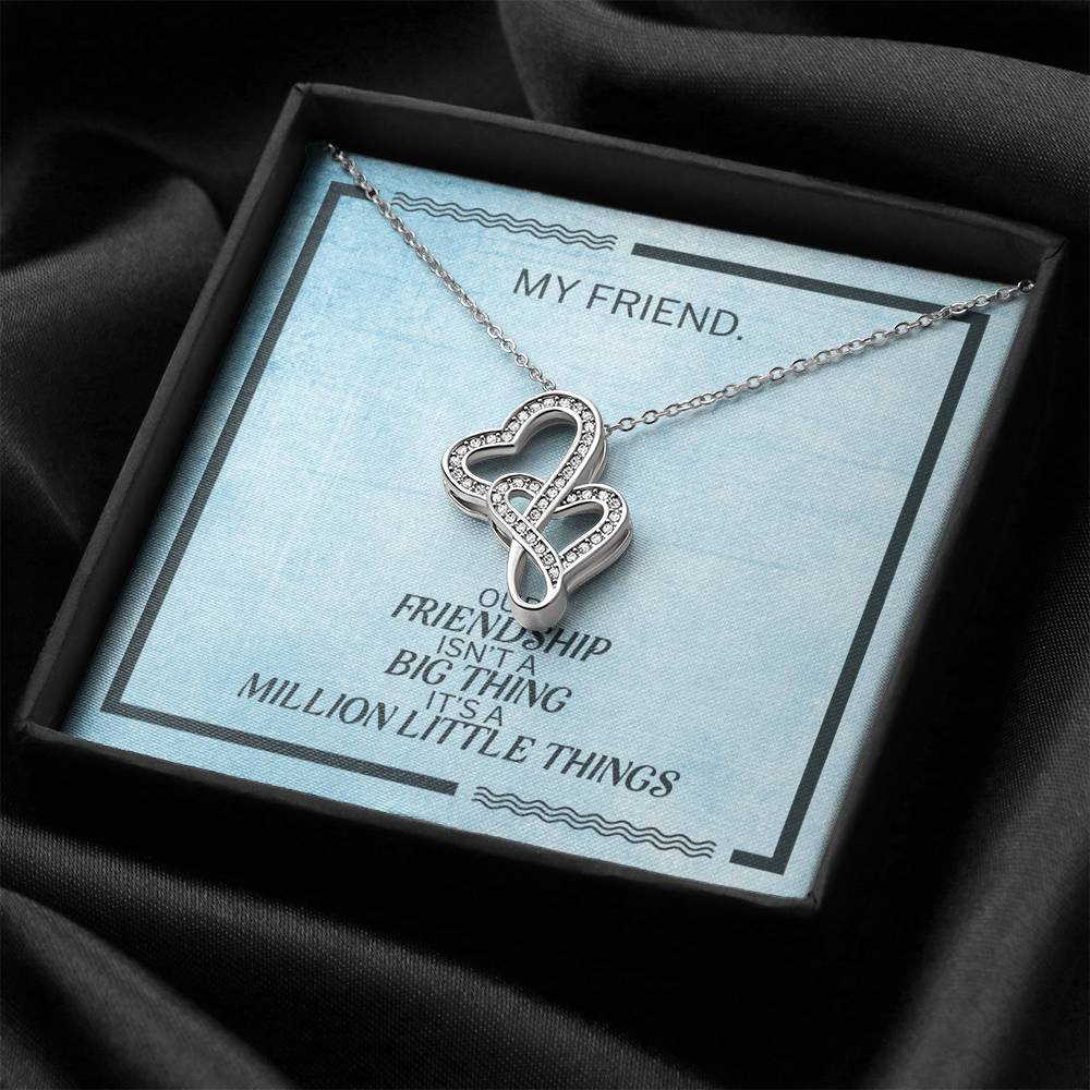 Modern Heart Necklace Gift To My Forever Friend On Birthday Engagement Party Pendent