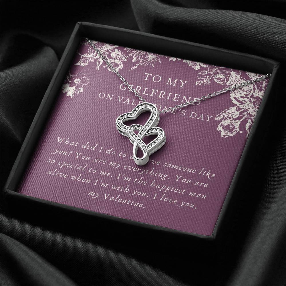 Double Hearts Necklace My Gift For My Girlfriend This Valentines Valentine Gifts For Her Soulmate Love Hearts