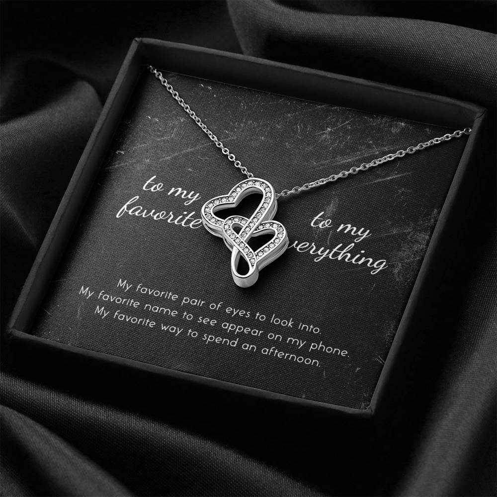 Mother Daughter Love Pendent Gift For Mom Double Heart Forever Love Bond Necklace Gift On Mother's Day