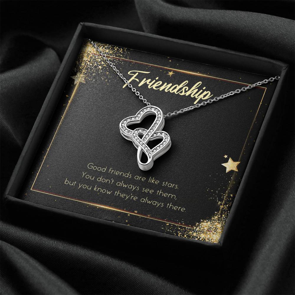 Personalized Friendship Necklace On Friend's Birthday Dainty Heart Pendent