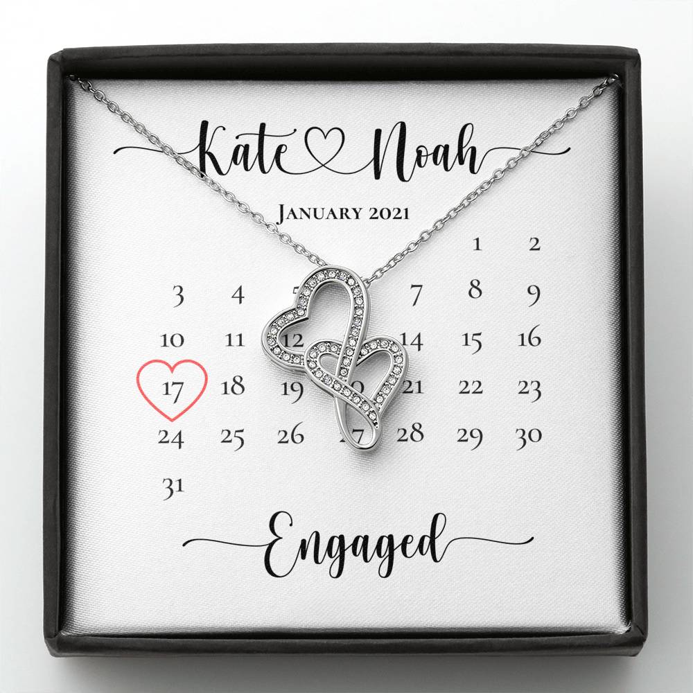 Engagement Gift To My Fiancée Heart Strong Bond Pendent On Engagement Ceremony