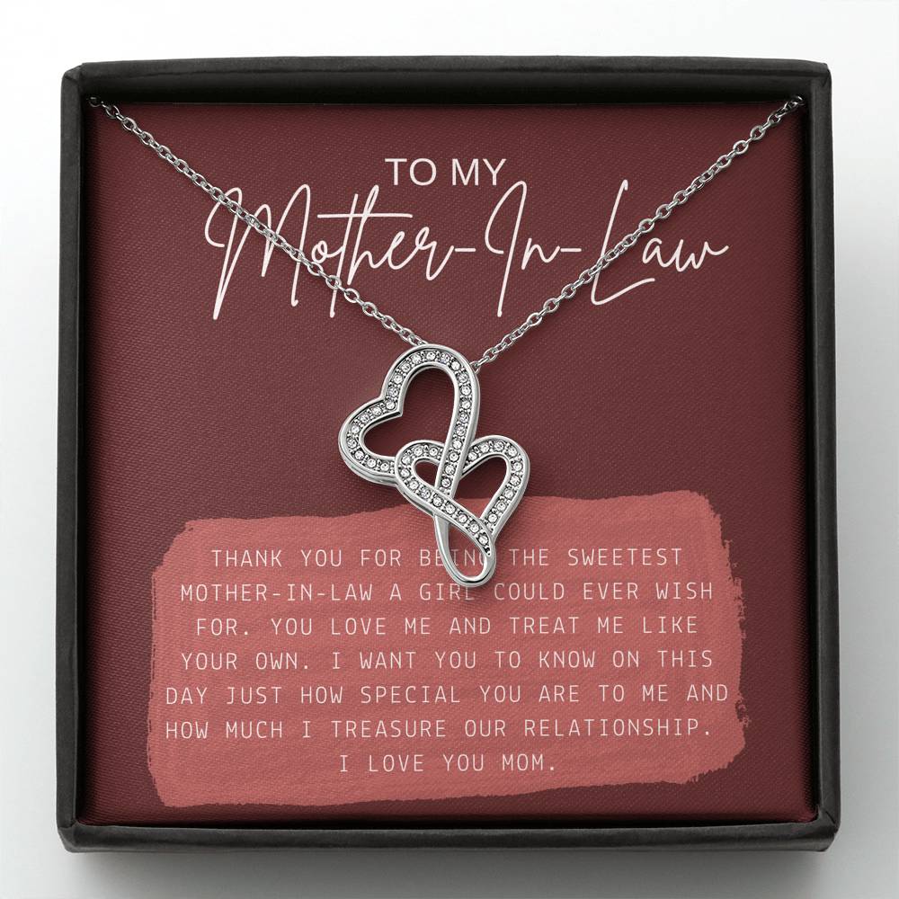 Personalized Necklace Gift For Women To My Mother In Law Step Mom Grandma Gift With The Message Card From Bride Groom Boyfriend Girlfriend